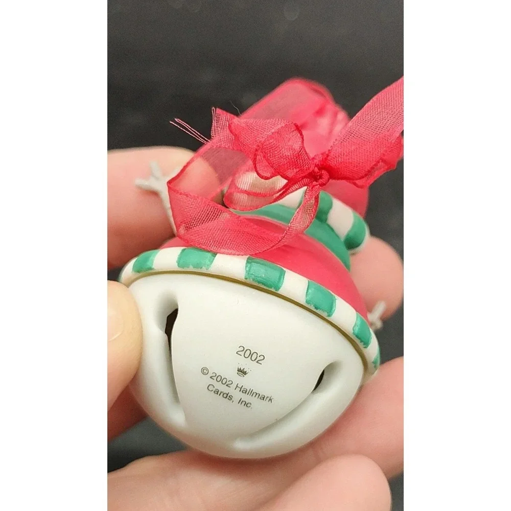 Snow Bells ~2002 Hallmark Keepsake Christmas Ornament~ Snowman Family, Porcelain